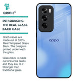 Vibrant Blue Texture Glass Case for Oppo Reno 12 5G