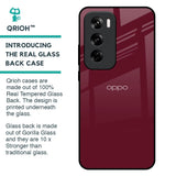 Classic Burgundy Glass Case for Oppo Reno 12 5G