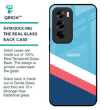 Pink & White Stripes Glass Case For Oppo Reno 12 5G