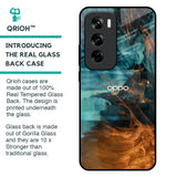 Golden Splash Glass Case for Oppo Reno 12 5G