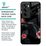 Tropical Art Flower Glass Case for Oppo Reno 12 5G