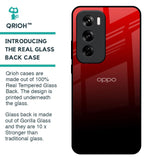 Maroon Faded Glass Case for Oppo Reno 12 5G
