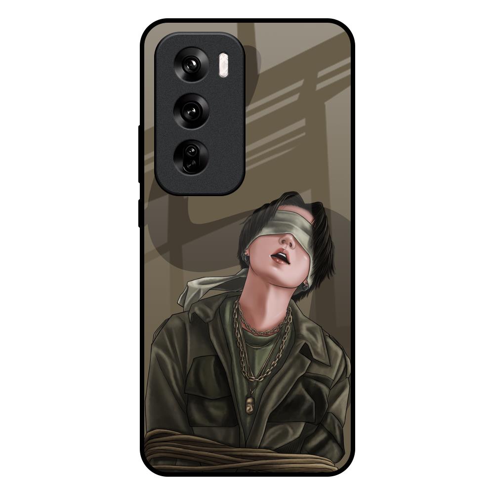 Blind Fold Oppo Reno 12 Pro 5G Glass Back Cover Online