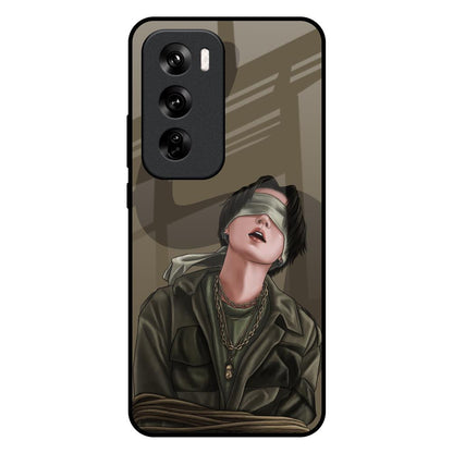 Blind Fold Oppo Reno 12 Pro 5G Glass Back Cover Online