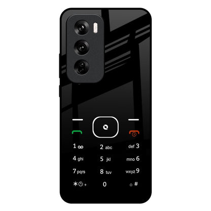 Classic Keypad Pattern Oppo Reno 12 Pro 5G Glass Back Cover Online