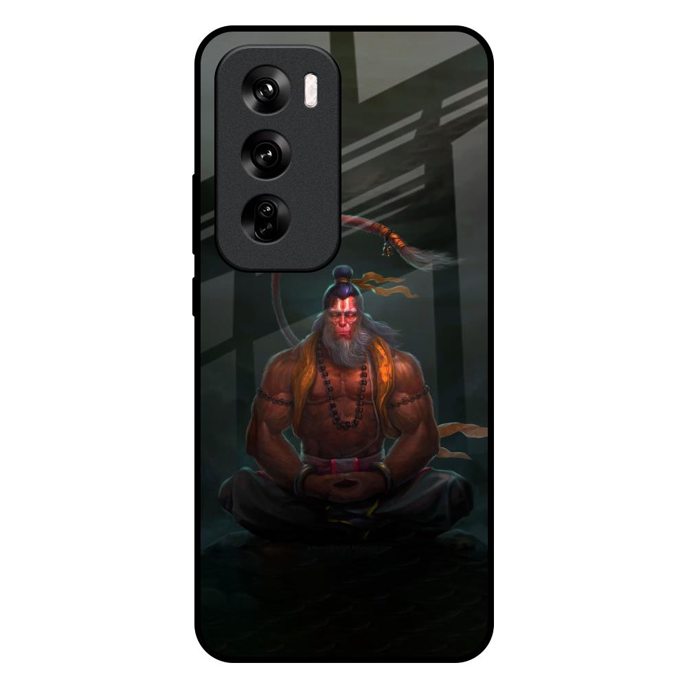 Lord Hanuman Animated Oppo Reno 12 Pro 5G Glass Back Cover Online