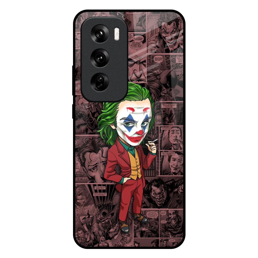 Joker Cartoon Oppo Reno 12 Pro 5G Glass Back Cover Online