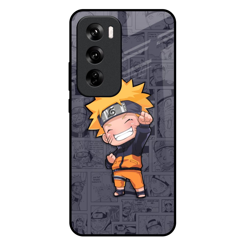 Orange Chubby Oppo Reno 12 Pro 5G Glass Back Cover Online
