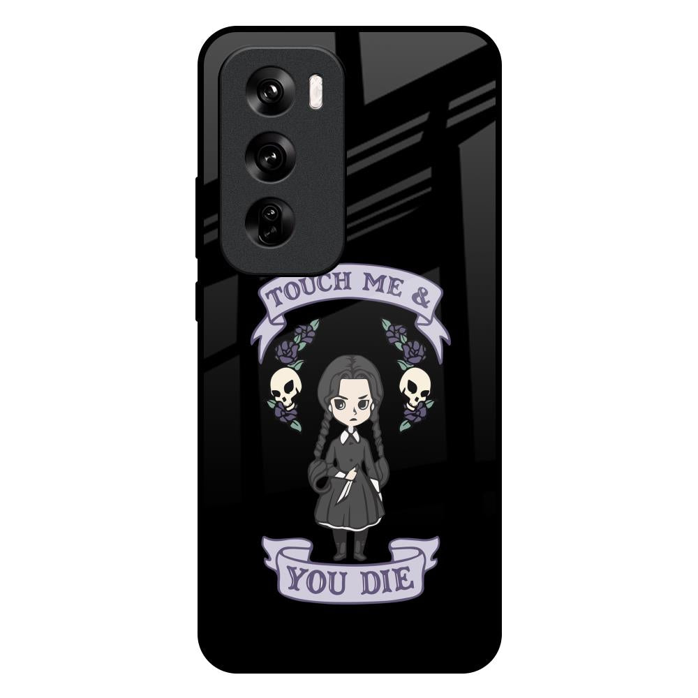 Touch Me & You Die Oppo Reno 12 Pro 5G Glass Back Cover Online