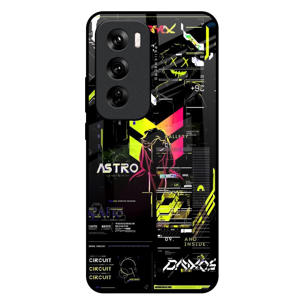 Astro Glitch Oppo Reno 12 Pro 5G Glass Back Cover Online