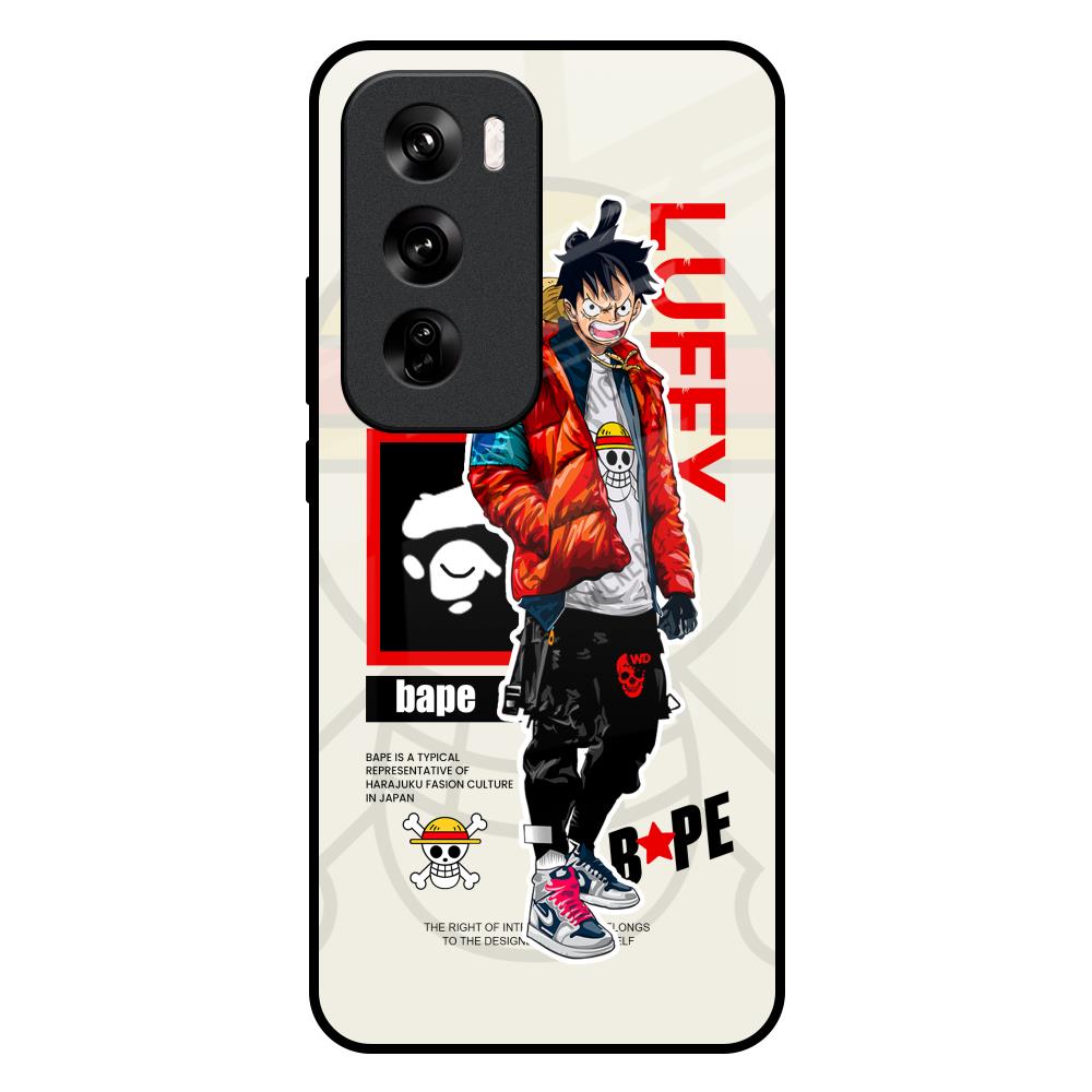 Bape Luffy Oppo Reno 12 Pro 5G Glass Back Cover Online