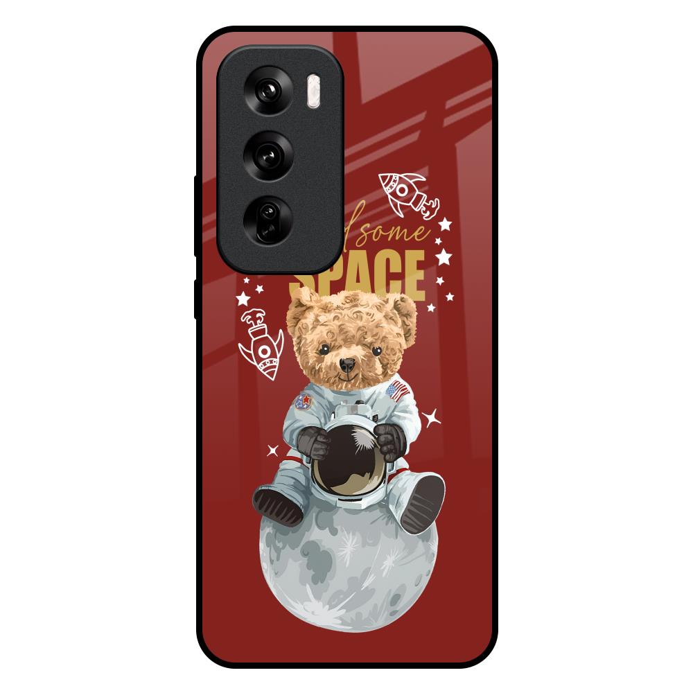Astronaut Bear Oppo Reno 12 Pro 5G Glass Back Cover Online
