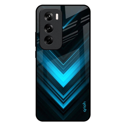Vertical Blue Arrow Oppo Reno 12 Pro 5G Glass Back Cover Online