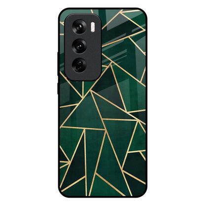 Abstract Green Oppo Reno 12 Pro 5G Glass Back Cover Online