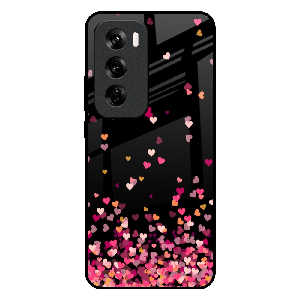Heart Rain Fall Oppo Reno 12 Pro 5G Glass Back Cover Online