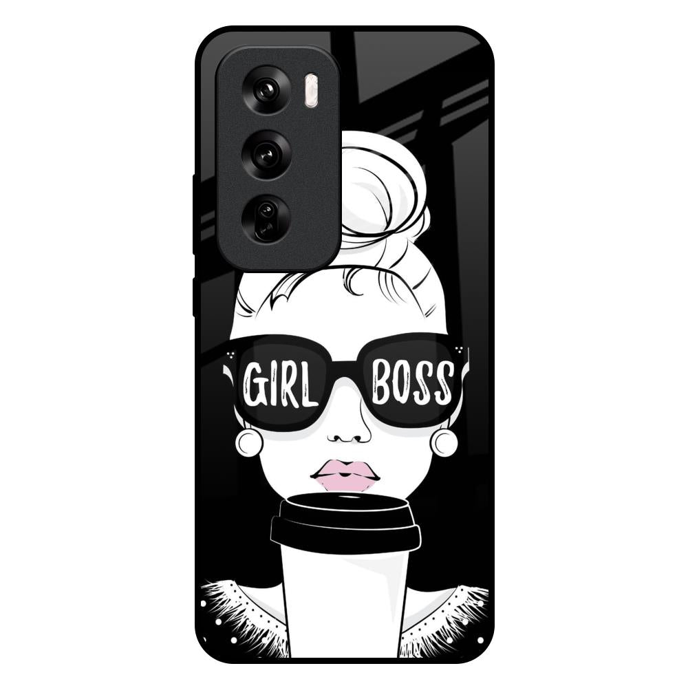 Girl Boss Oppo Reno 12 Pro 5G Glass Back Cover Online