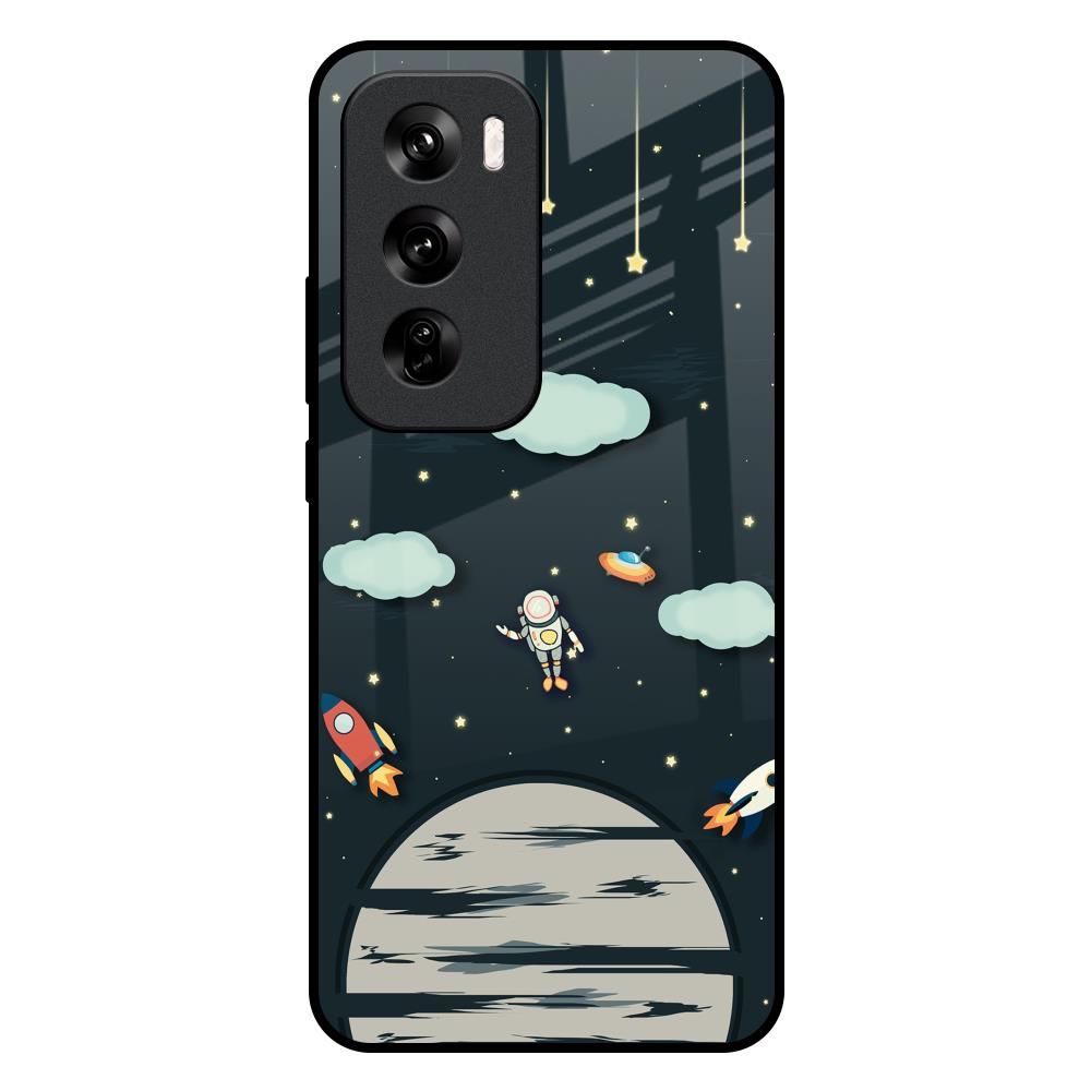 Astronaut Dream Oppo Reno 12 Pro 5G Glass Back Cover Online