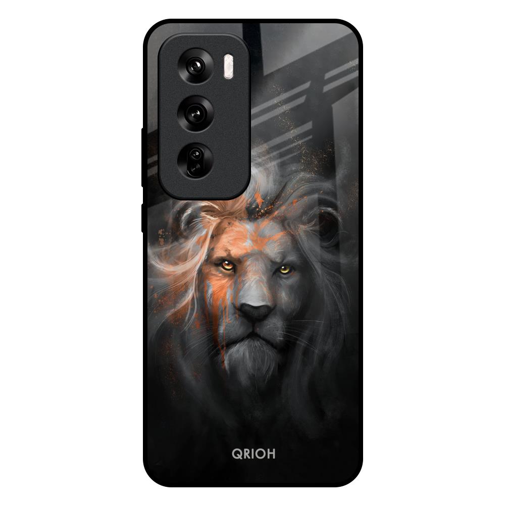 Devil Lion Oppo Reno 12 Pro 5G Glass Back Cover Online