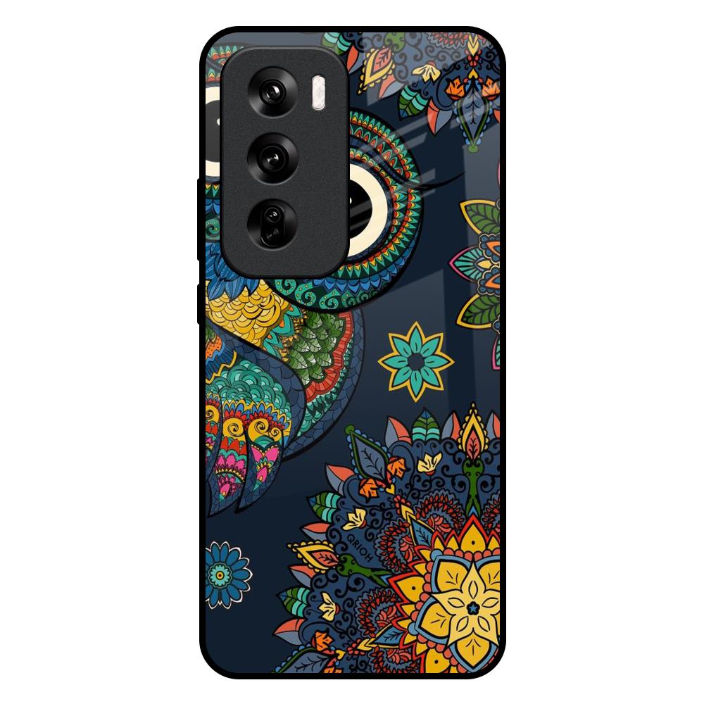 Owl Art Oppo Reno 12 Pro 5G Glass Back Cover Online
