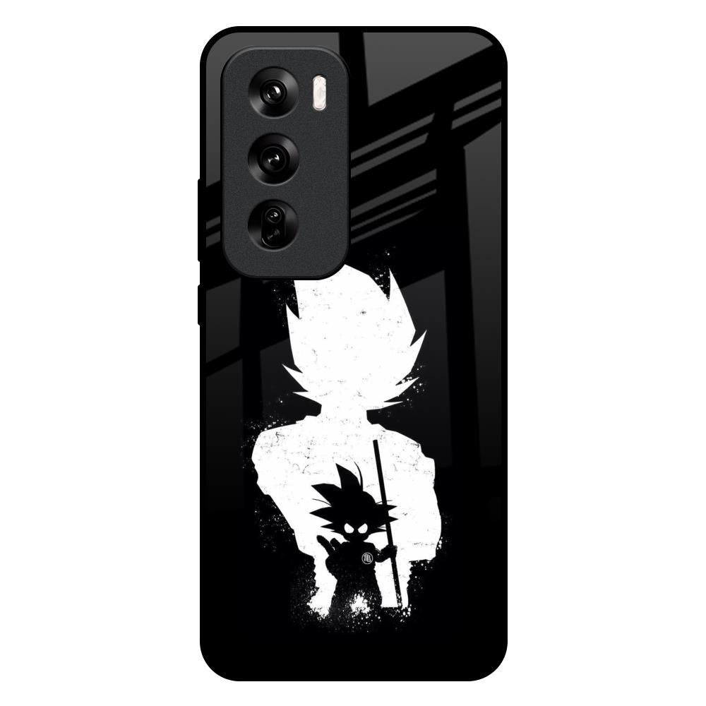 Monochrome Goku Oppo Reno 12 Pro 5G Glass Back Cover Online