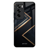 Sleek Golden & Navy Oppo Reno 12 Pro 5G Glass Back Cover Online