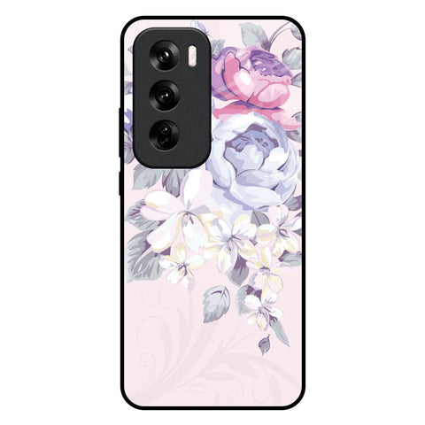 Elegant Floral Oppo Reno 12 Pro 5G Glass Back Cover Online