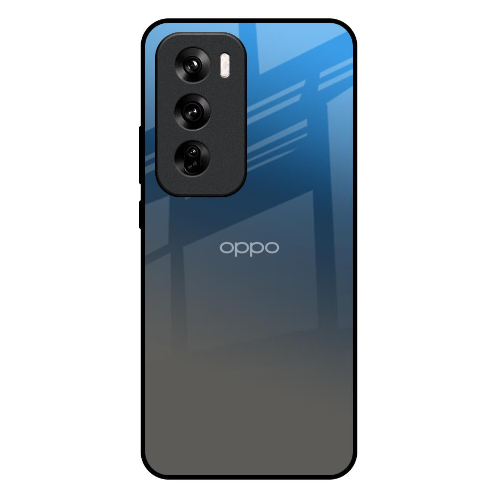 Blue Grey Ombre Oppo Reno 12 Pro 5G Glass Back Cover Online