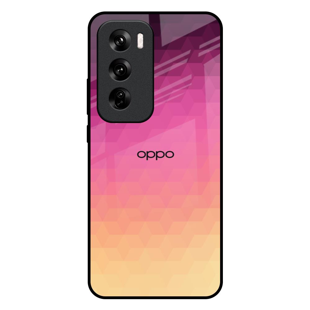 Geometric Pink Diamond Oppo Reno 12 Pro 5G Glass Back Cover Online