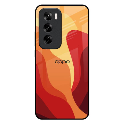 Magma Color Pattern Oppo Reno 12 Pro 5G Glass Back Cover Online