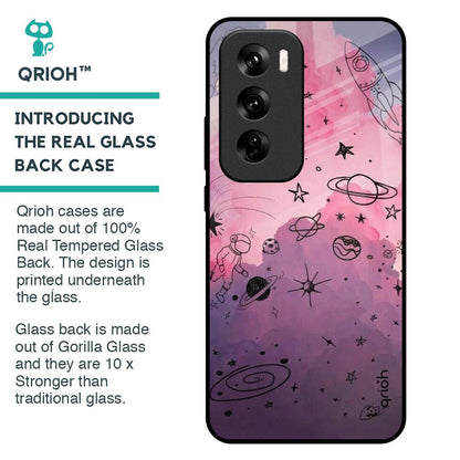 Space Doodles Glass Case for Oppo Reno 12 Pro 5G