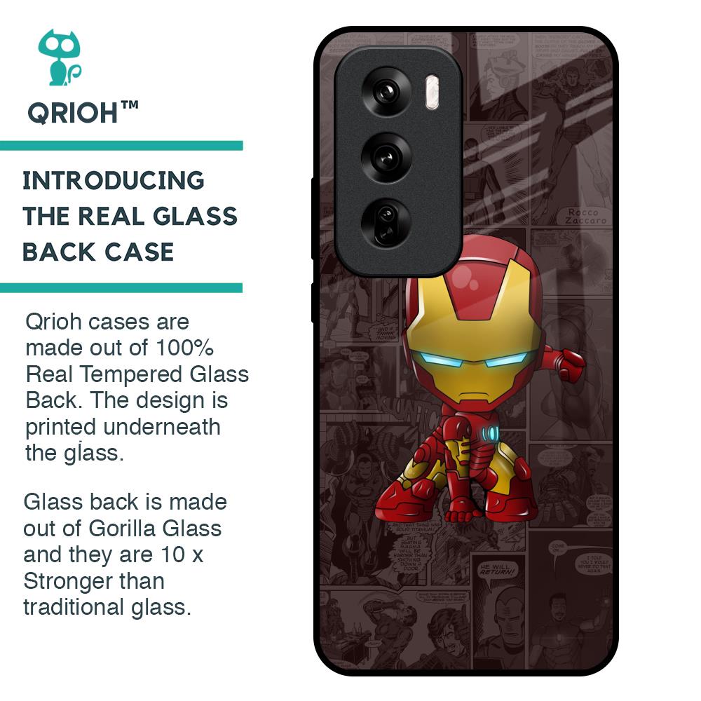 Angry Baby Super Hero Glass Case for Oppo Reno 12 Pro 5G