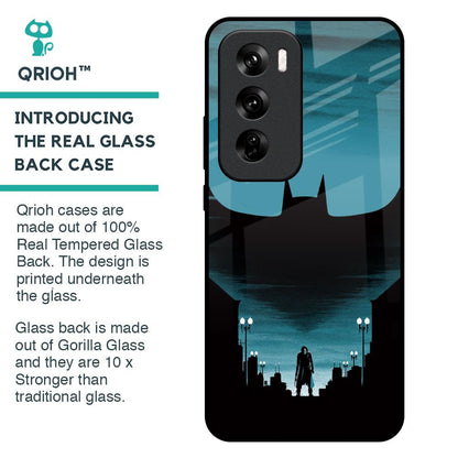 Cyan Bat Glass Case for Oppo Reno 12 Pro 5G