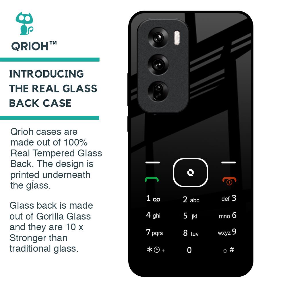 Classic Keypad Pattern Glass Case for Oppo Reno 12 Pro 5G
