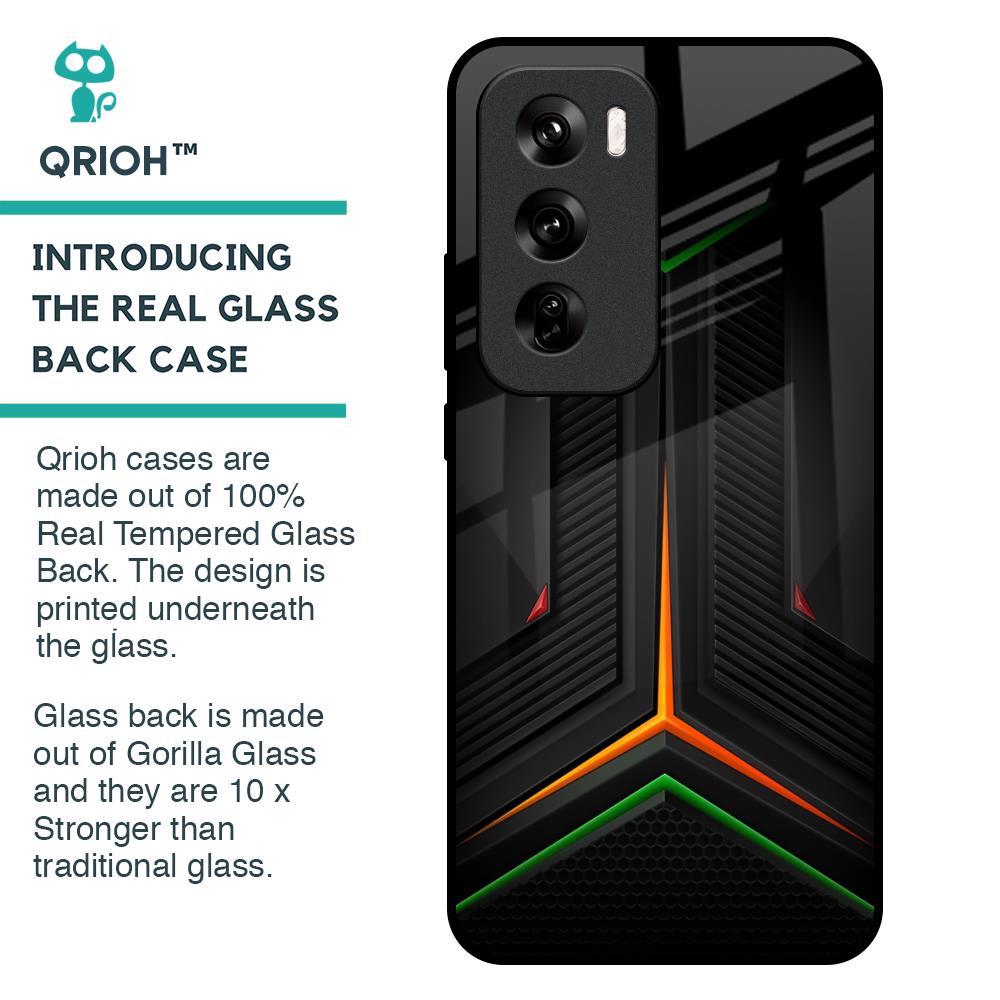 Modern Ultra Chevron Glass Case for Oppo Reno 12 Pro 5G