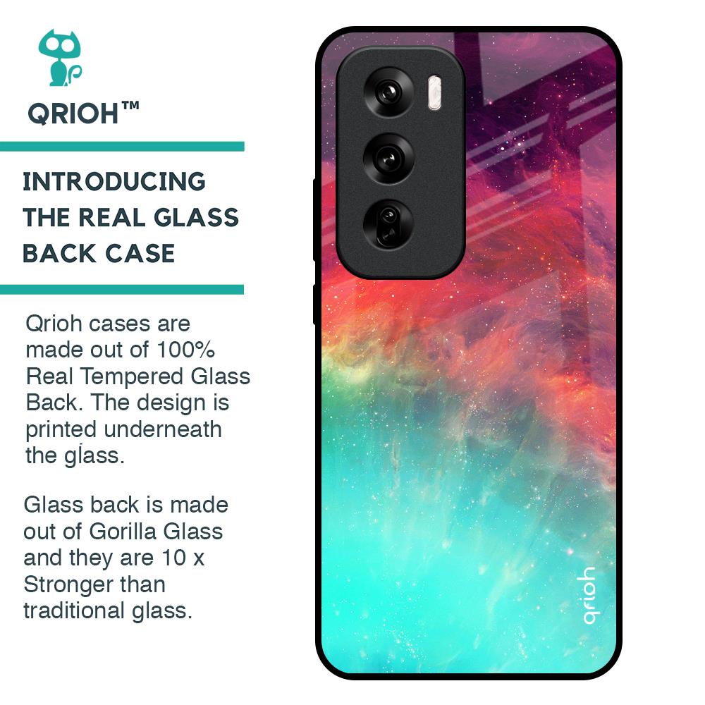 Colorful Aura Glass Case for Oppo Reno 12 Pro 5G