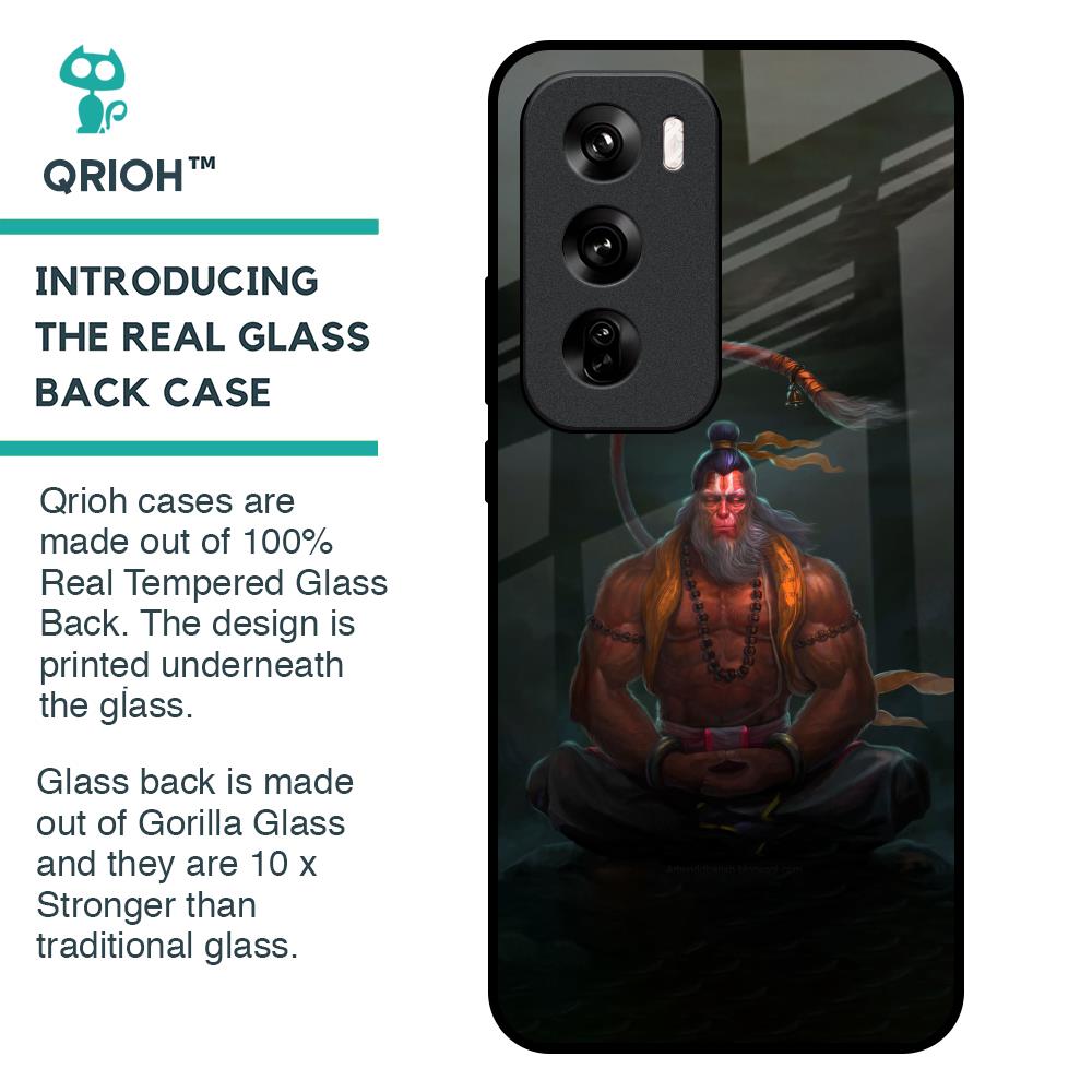 Lord Hanuman Animated Glass Case for Oppo Reno 12 Pro 5G