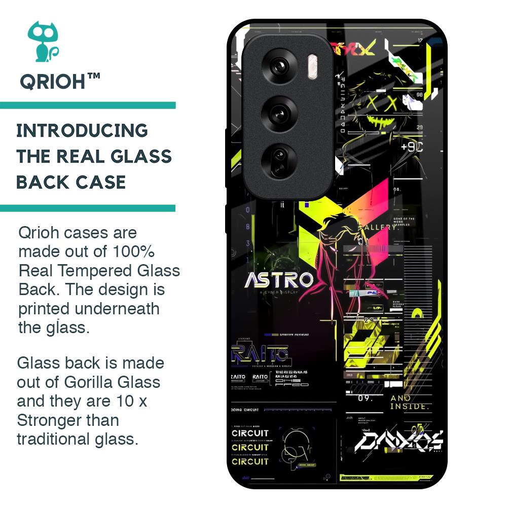 Astro Glitch Glass Case for Oppo Reno 12 Pro 5G