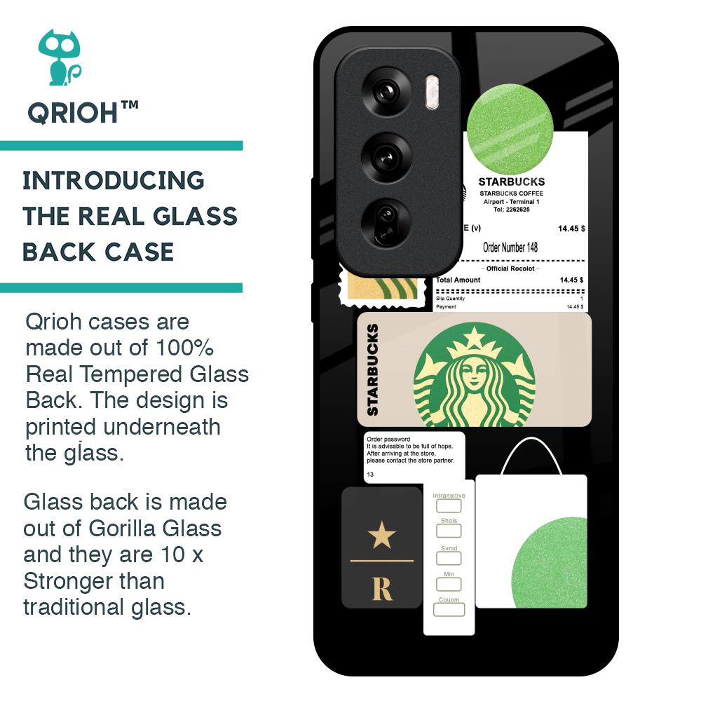 Coffee Latte Glass Case for Oppo Reno 12 Pro 5G
