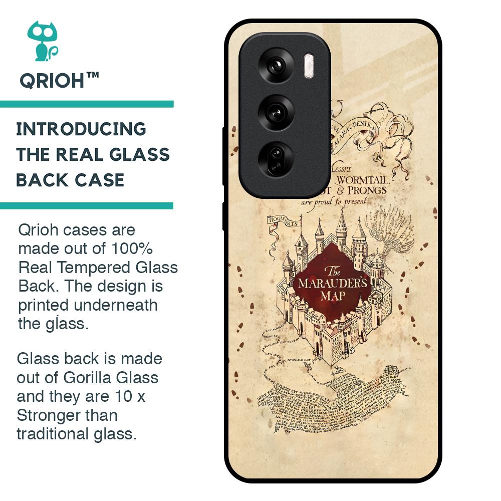 Magical Map Glass Case for Oppo Reno 12 Pro 5G