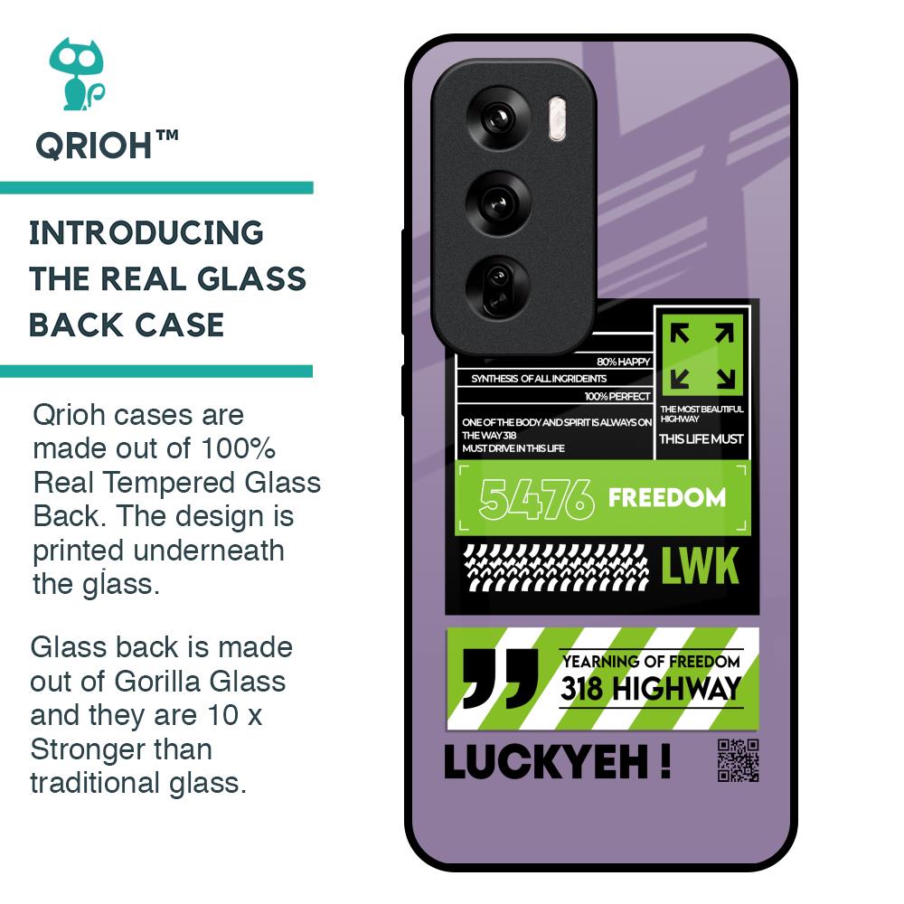Run & Freedom Glass Case for Oppo Reno 12 Pro 5G