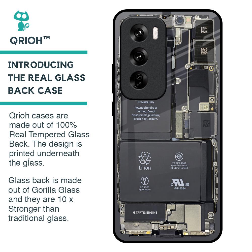 Skeleton Inside Glass Case for Oppo Reno 12 Pro 5G