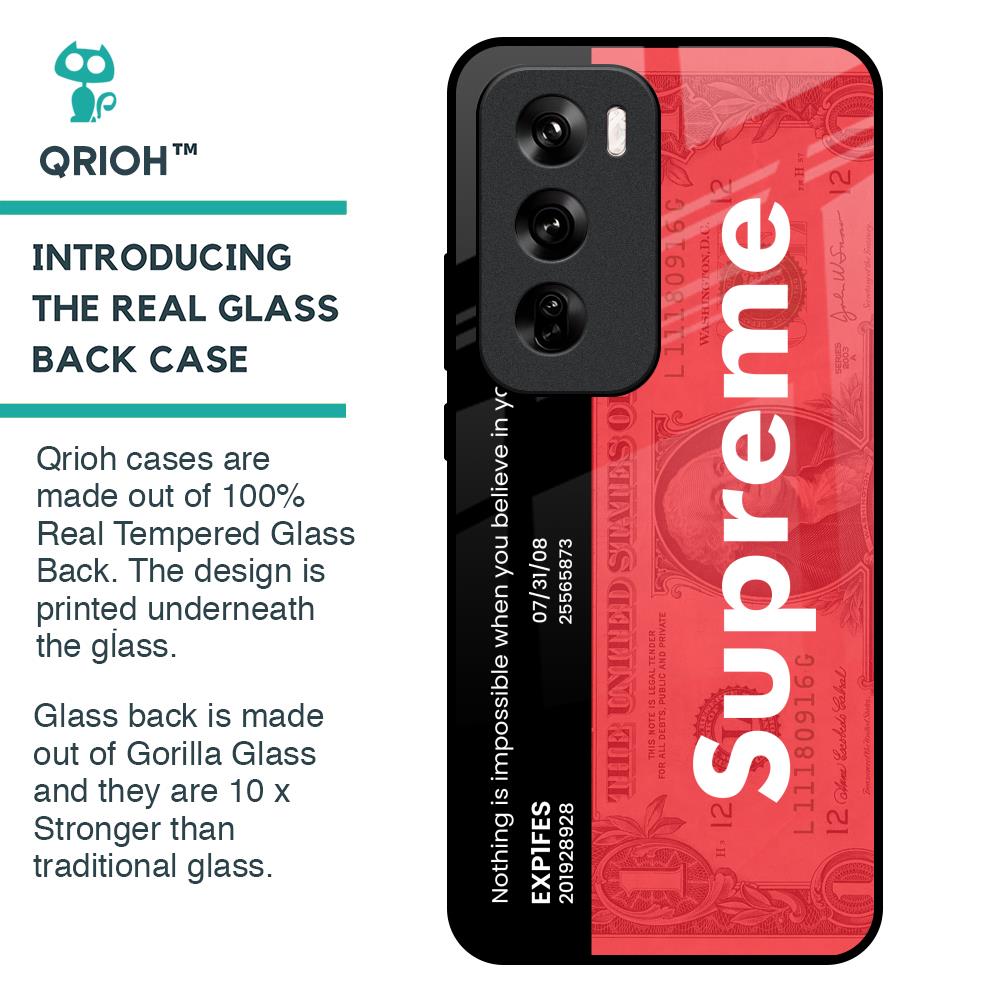 Supreme Ticket Glass Case for Oppo Reno 12 Pro 5G