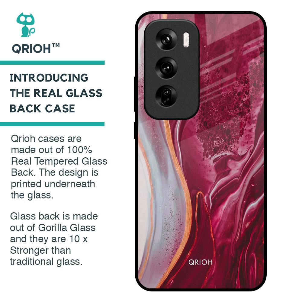 Crimson Ruby Glass Case for Oppo Reno 12 Pro 5G