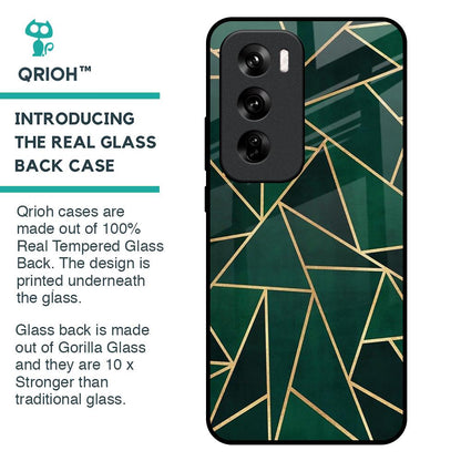 Abstract Green Glass Case For Oppo Reno 12 Pro 5G