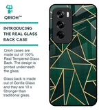 Abstract Green Glass Case For Oppo Reno 12 Pro 5G