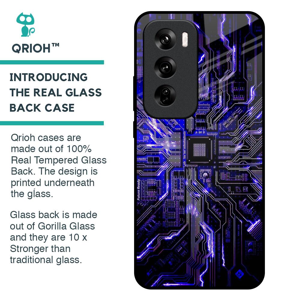 Techno Color Pattern Glass Case For Oppo Reno 12 Pro 5G