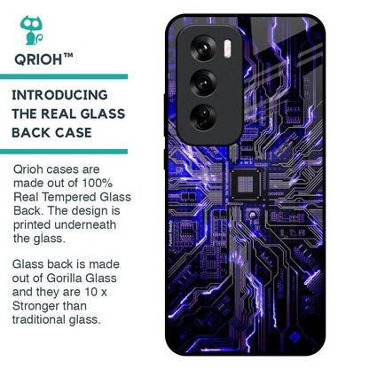 Techno Color Pattern Glass Case For Oppo Reno 12 Pro 5G