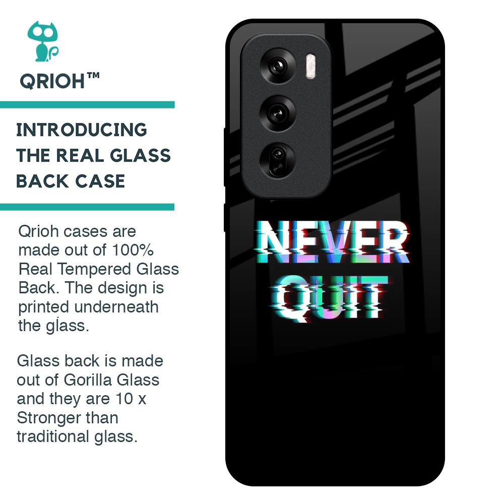 Never Quit Glass Case For Oppo Reno 12 Pro 5G