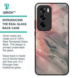 Pink And Grey Marble Glass Case For Oppo Reno 12 Pro 5G