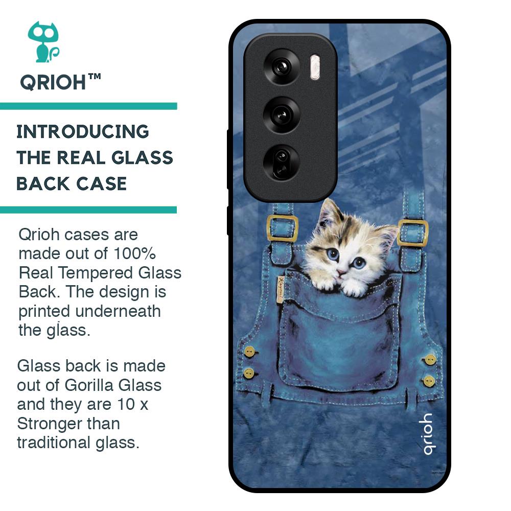 Kitty In Pocket Glass Case For Oppo Reno 12 Pro 5G